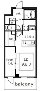 ジオタワー大阪十三【5階】の間取り