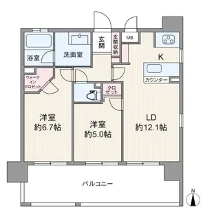 シティライフ新大阪ラブニール【7階】の間取り