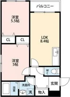 クレセル利倉東II【1階】の間取り