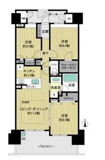グランファースト千里桃山台 6号棟【6階】の間取り