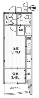 URBAN FLATS江坂【6階】の間取り
