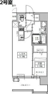 Attirant西三国【6階】の間取り