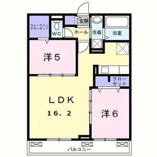 メゾンドソレイユ【2階】の間取り