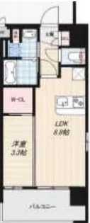 LUXE新大阪西【3階】の間取り