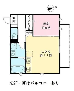 CASA FIORIRE 三社【2階】の間取り
