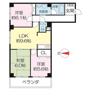 ラ・セーヌ蛍池【6階】の間取り