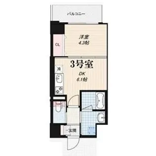 RIDGEガーデン江坂II【5階】の間取り