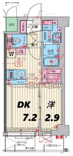 ファーストフィオーレ吹田ウインズテラス【2階】の間取り