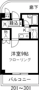 アルカサール千里山【2階】の間取り