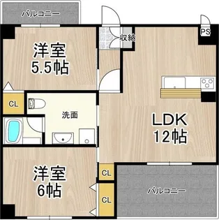 PHOENIX緑地公園【4階】の間取り