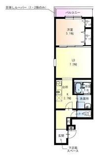 フジパレス吹田岸辺【2階】の間取り