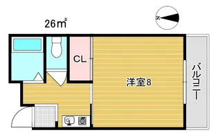 ビューラー山手【2階】の間取り