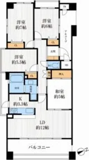 セレッソコート千里中央アネックス【3階】の間取り