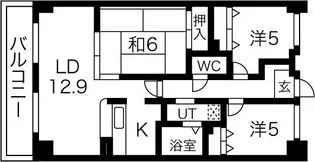グラシュー森【9階】の間取り