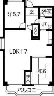 葛上マンション【2階】の間取り