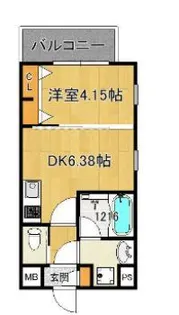 ガレリア南豊中【1階】の間取り