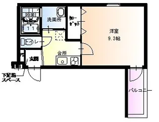 フジパレス井高野2番館【1階】の間取り