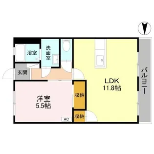 ハイツササベ【3階】の間取り