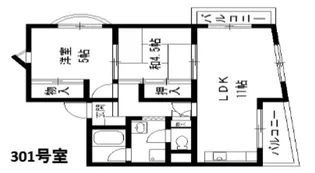 ダフゴ第2マンション【3階】の間取り
