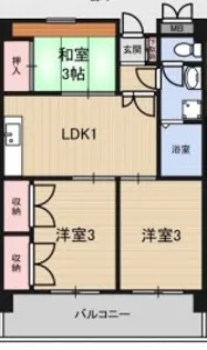 第2ユーロハイツ東豊中【5階】の間取り