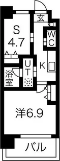 スプランディッド新大阪III【13階】の間取り