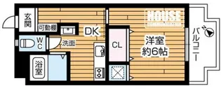 クレール上新庄【4階】の間取り