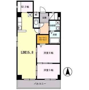 ボナール江坂【4階】の間取り