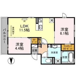 メゾン ド シャルール【2階】の間取り
