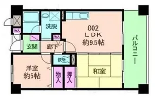 グリーンハイツ清風【5階】の間取り