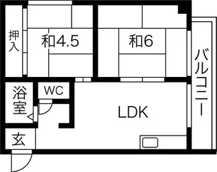 アパートメント吹田Ⅱ【3階】の間取り