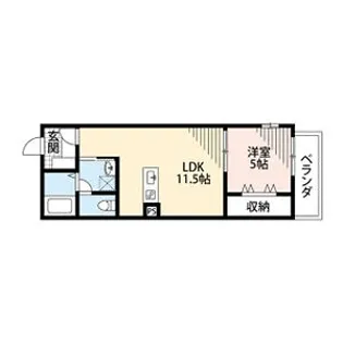 HERBE豊中曽根【2階】の間取り