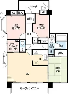 ダイアパレス豊中城山【5階】の間取り
