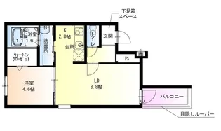 フジパレス豊中三国【3階】の間取り