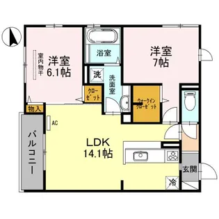 Comfort Hirosiba【3階】の間取り
