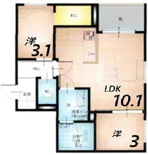REGALEST 神崎川Ⅱ【1階】の間取り