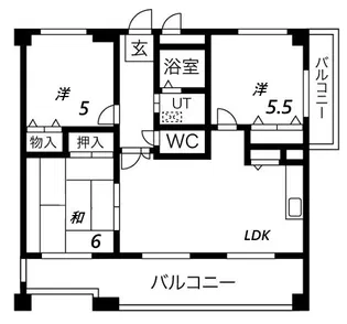 第2エステート松尾【3階】の間取り