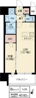 スプランディッド新大阪VII【6階】の間取り