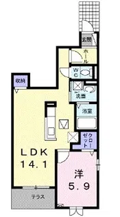 セレノアルバ【1階】の間取り