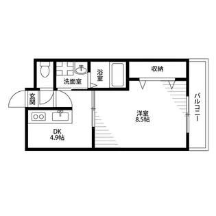 アンプルール クラージュ コリーヌシャンI【2階】の間取り