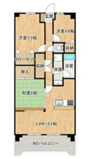 淀川ハイライフマンション【5階】の間取り