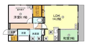 Elysion上新庄【1階】の間取り