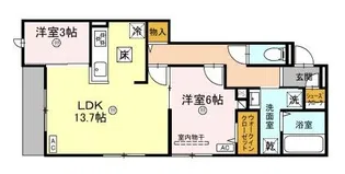 Elysion上新庄【1階】の間取り