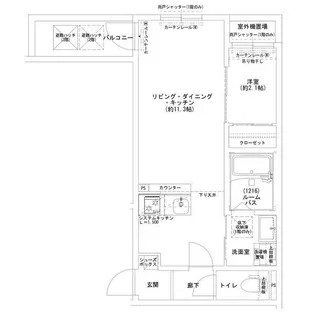 Louis Apartment 豊中蛍池イースト【1階】の間取り