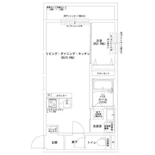 Louis Apartment 豊中蛍池イースト【1階】の間取り