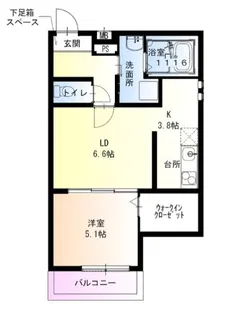 フジパレス上新庄駅北5番館【2階】の間取り