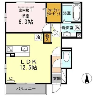 クレールコート【1階】の間取り