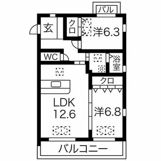 ルネピリア【3階】の間取り