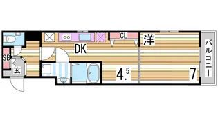 ベレッツァ【603号室】の間取り