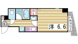 エステムコート神戸県庁前【2階】の間取り