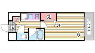 エスリード三宮フラワーロード【2階】の間取り